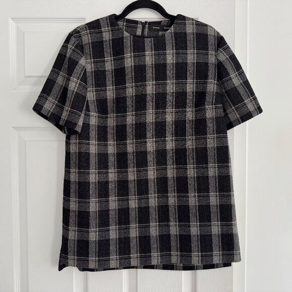 Proenza Schouler Plaid Short Sleeve Top, size 6 - Picture 4 of 8